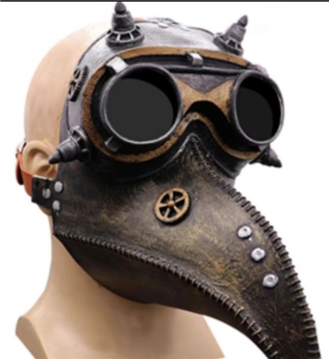 Plague doctor mask, black