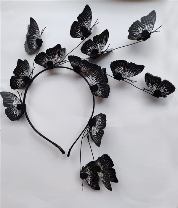 BLACK BUTTERFLY HEADBAND