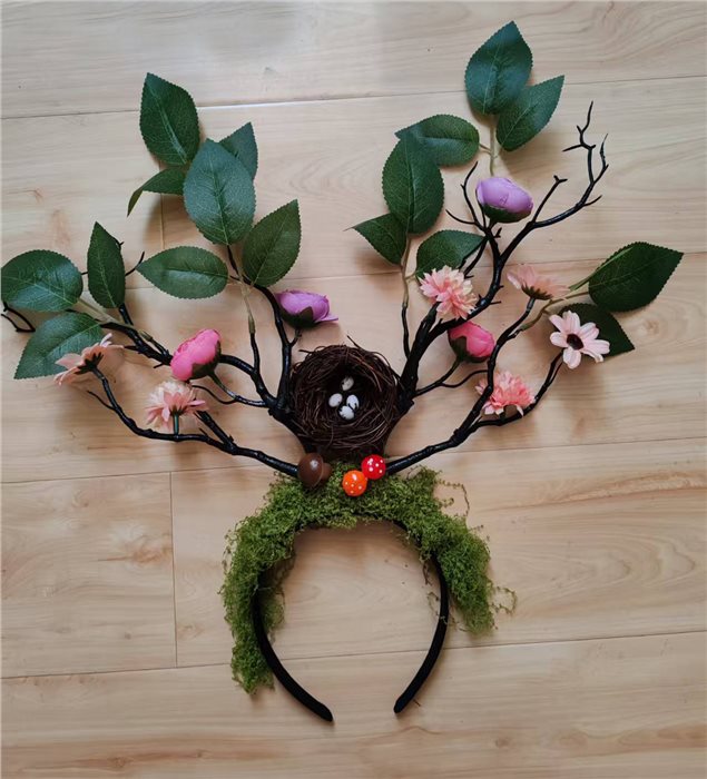 BRANCH HEADBAND WITH BIRD NEST