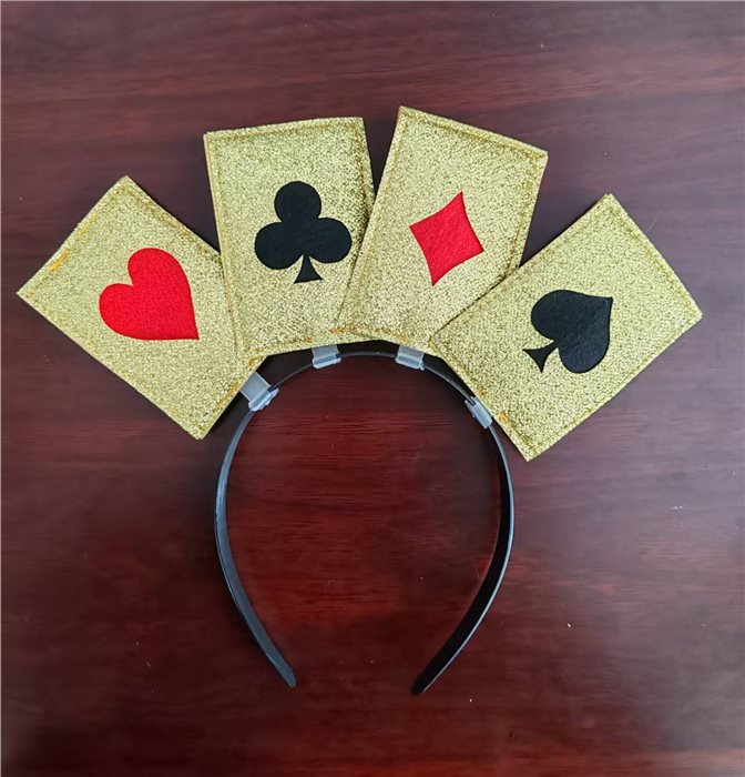 poker headgear gold，double sided